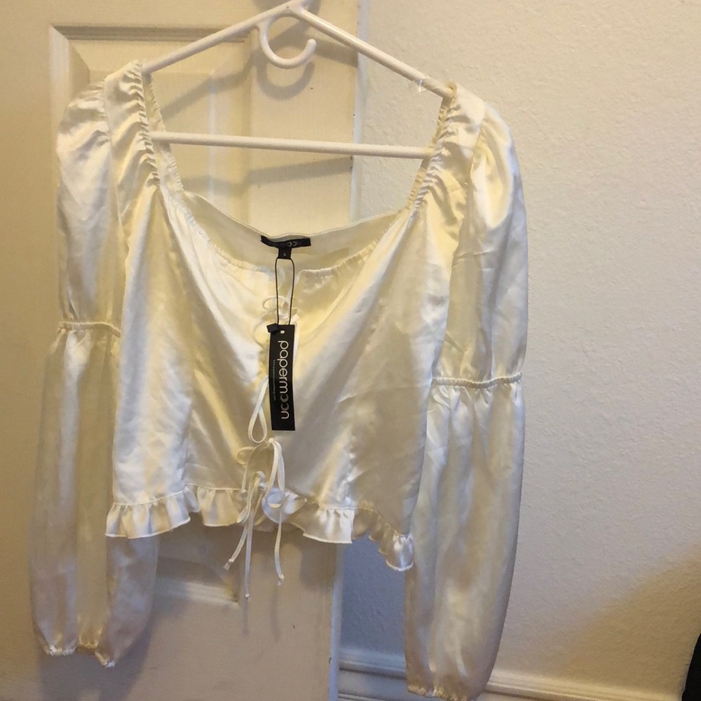 White Silk Top